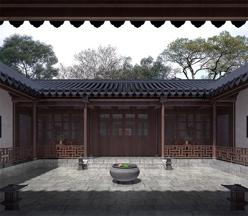 松健堂民宿-古建客房區中庭